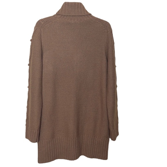 Ann Taylor LOFT Wool Blend Cableknit Turtleneck Sweater - Picture 2 of 11